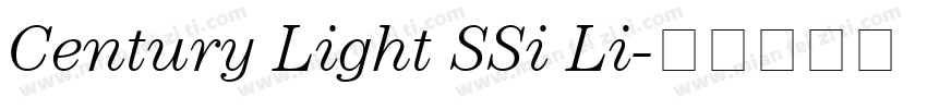 Century Light SSi Li字体转换